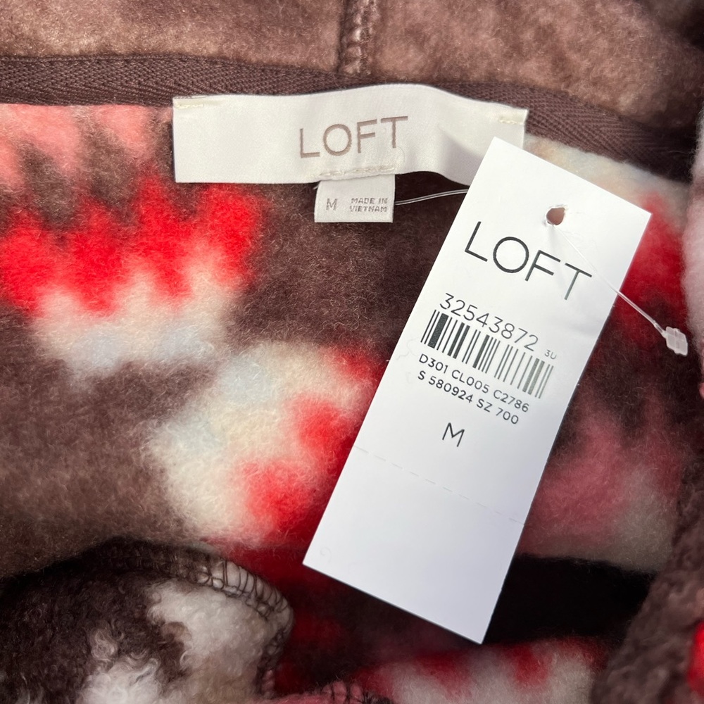 ❗️NWT❗️LOFT Sunburst Sherpa Hoodie - Picture 7 of 9